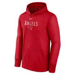 Red Los Angeles Angels Nike Authentic Collection Practice Performance Pullover Hoodie