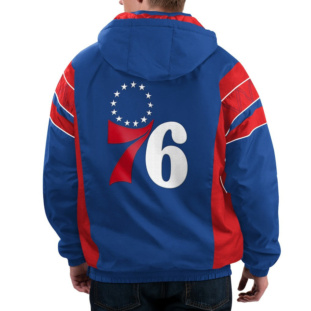 Philadelphia 76ers Starter Home Team Hoodie Half-Zip Jacket