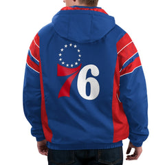 Philadelphia 76ers Starter Home Team Hoodie Half-Zip Jacket