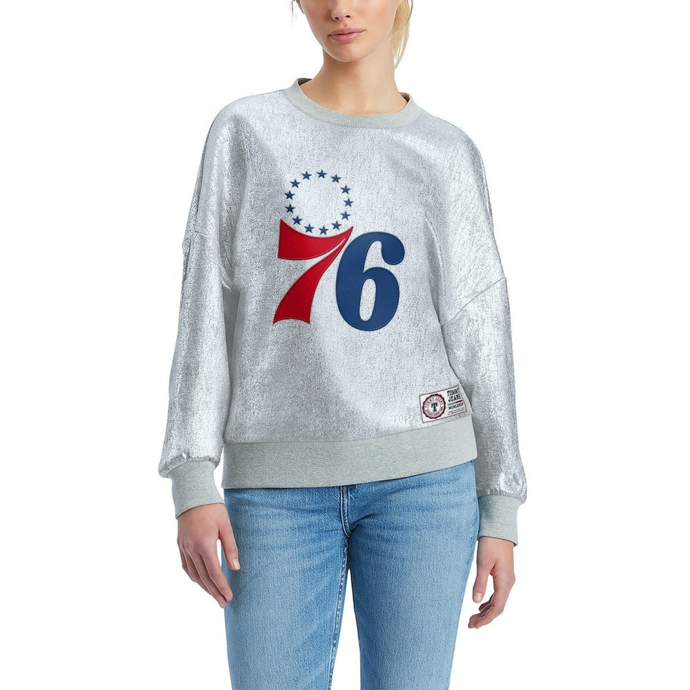 Philadelphia 76ers Tommy Jeans Women's Tracy Pullover Sweatshirt