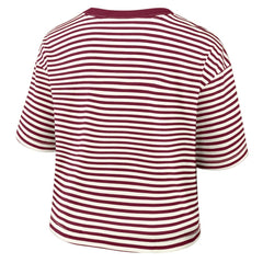 Burgundy/Cream Philadelphia Phillies Nike Women's Cooperstown Collection Striped Cropped T-Shirt