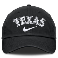 Black Texas Rangers Nike Primetime Club Adjustable Hat
