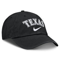 Black Texas Rangers Nike Primetime Club Adjustable Hat