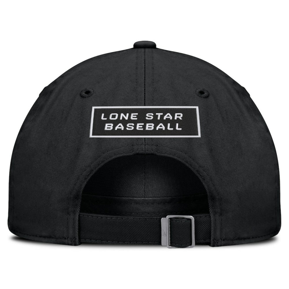 Black Texas Rangers Nike Primetime Club Adjustable Hat