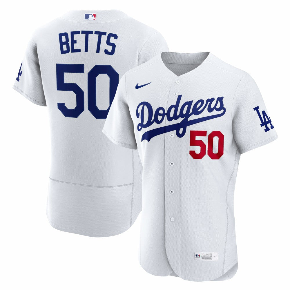 White Mookie Betts Los Angeles Dodgers Nike Home Authentic Jersey