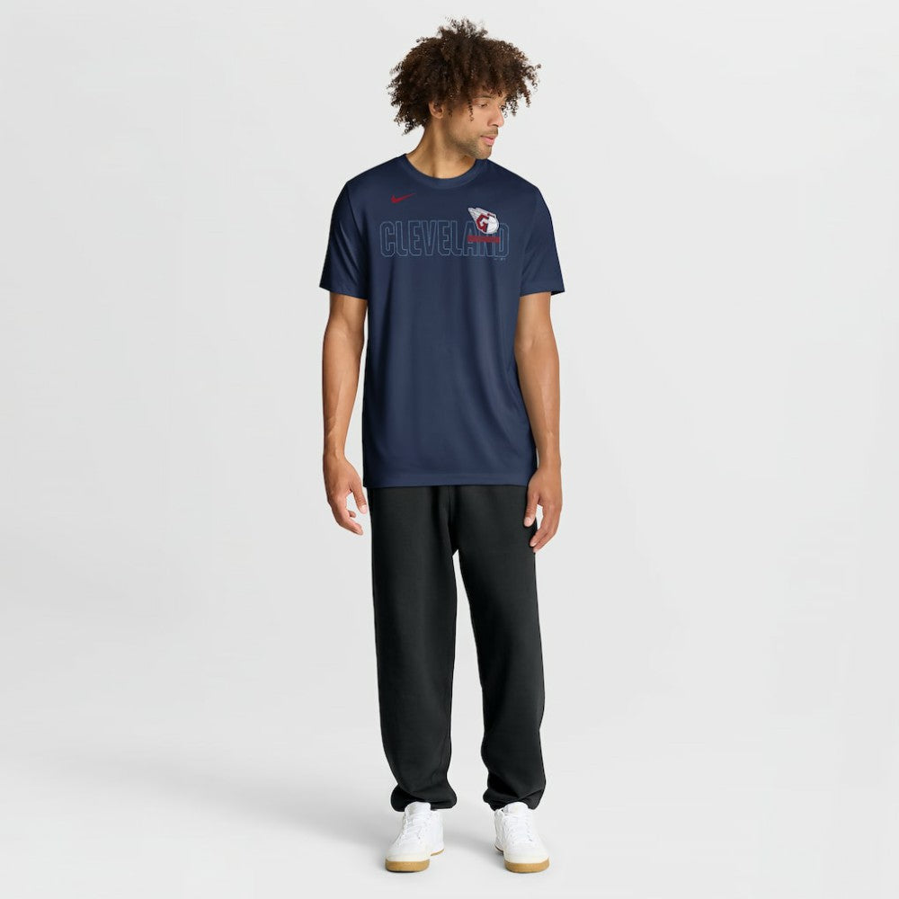 Navy Cleveland Guardians Nike Knockout Team Legend Dri-FIT T-Shirt