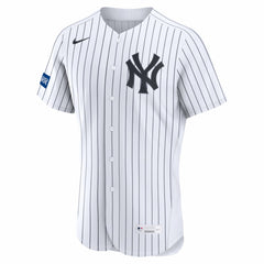 White New York Yankees Nike Home Sponsor Patch Authentic Jersey
