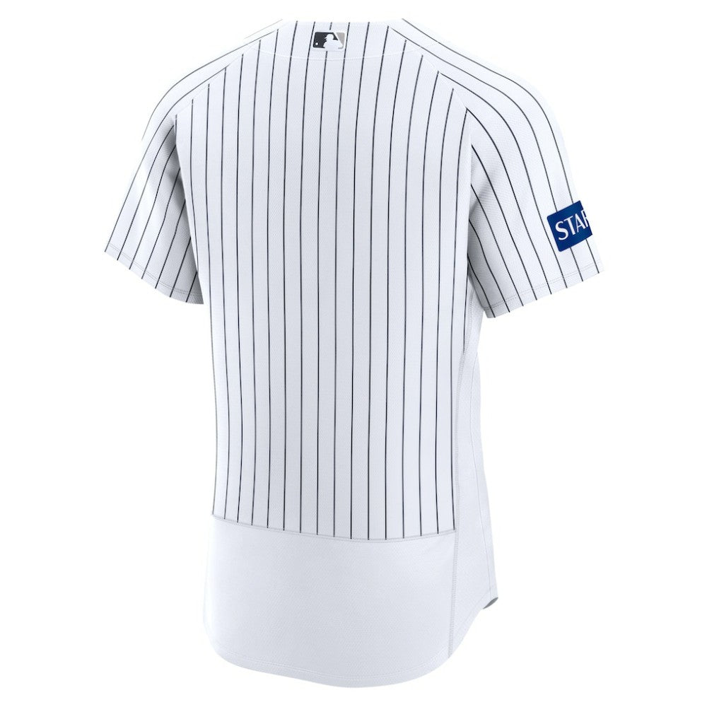White New York Yankees Nike Home Sponsor Patch Authentic Jersey