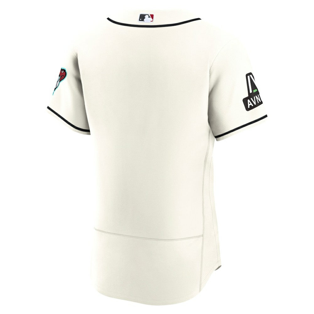 Cream Arizona Diamondbacks Nike Home Sponsor Patch Authentic Jersey