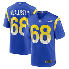 Mike McAllister  Home Game Jersey - Los Angeles Rams Jerseys