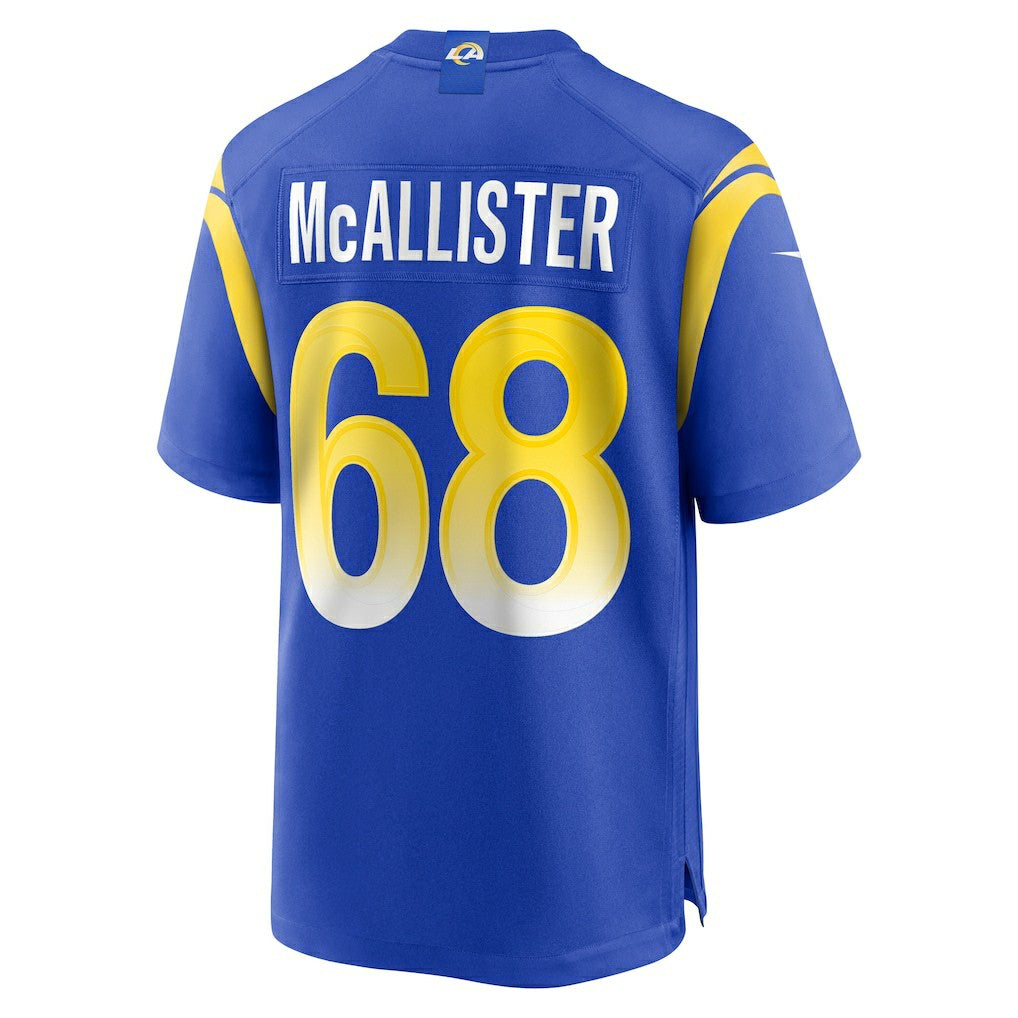 Mike McAllister  Home Game Jersey - Los Angeles Rams Jerseys