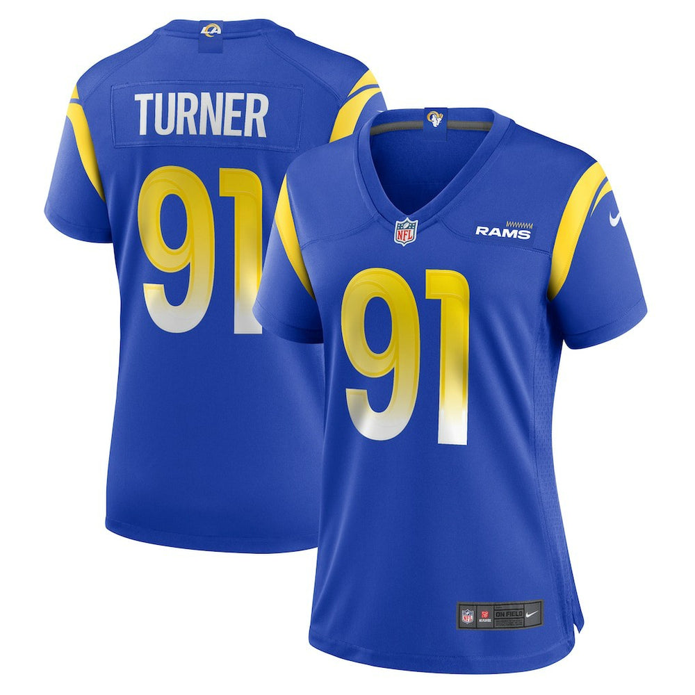 Kobie Turner  Women's Home Game Jersey - Los Angeles Rams Jerseys