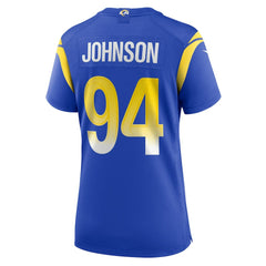 Desjuan Johnson  Women's Home Game Jersey - Los Angeles Rams Jerseys