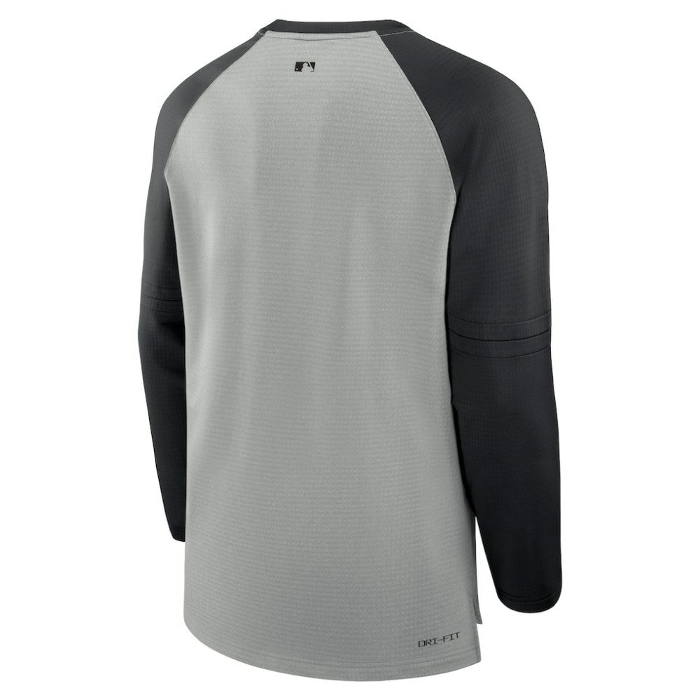 Heather Gray/Black Baltimore Orioles Nike Authentic Collection Game Time Raglan Performance Long Sleeve T-Shirt