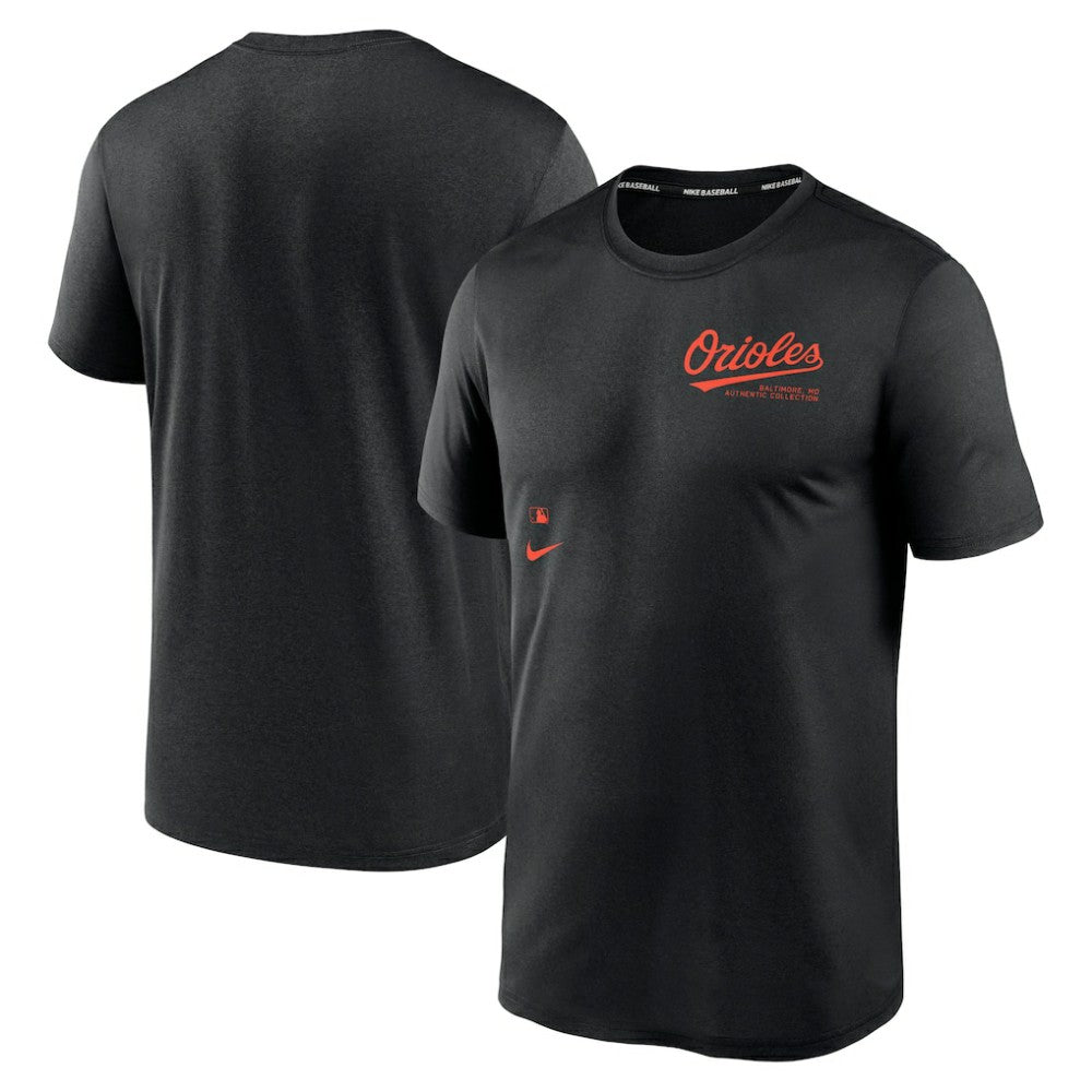 Black Baltimore Orioles Nike Authentic Collection Early Work Tri-Blend Performance T-Shirt