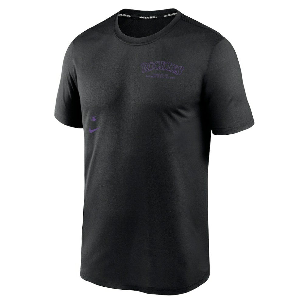Black Colorado Rockies Nike Authentic Collection Early Work Tri-Blend Performance T-Shirt