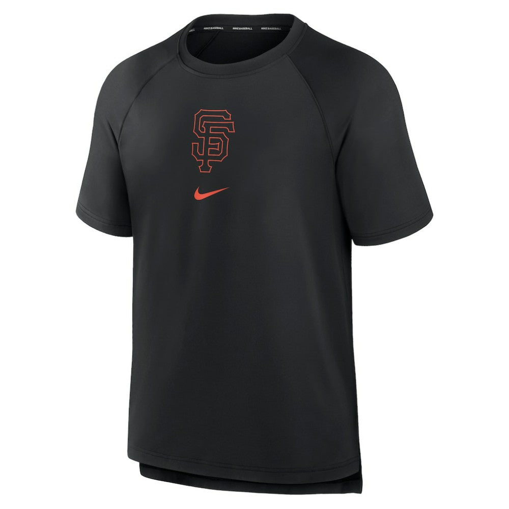 Black San Francisco Giants Nike Authentic Collection Pregame Raglan Performance T-Shirt