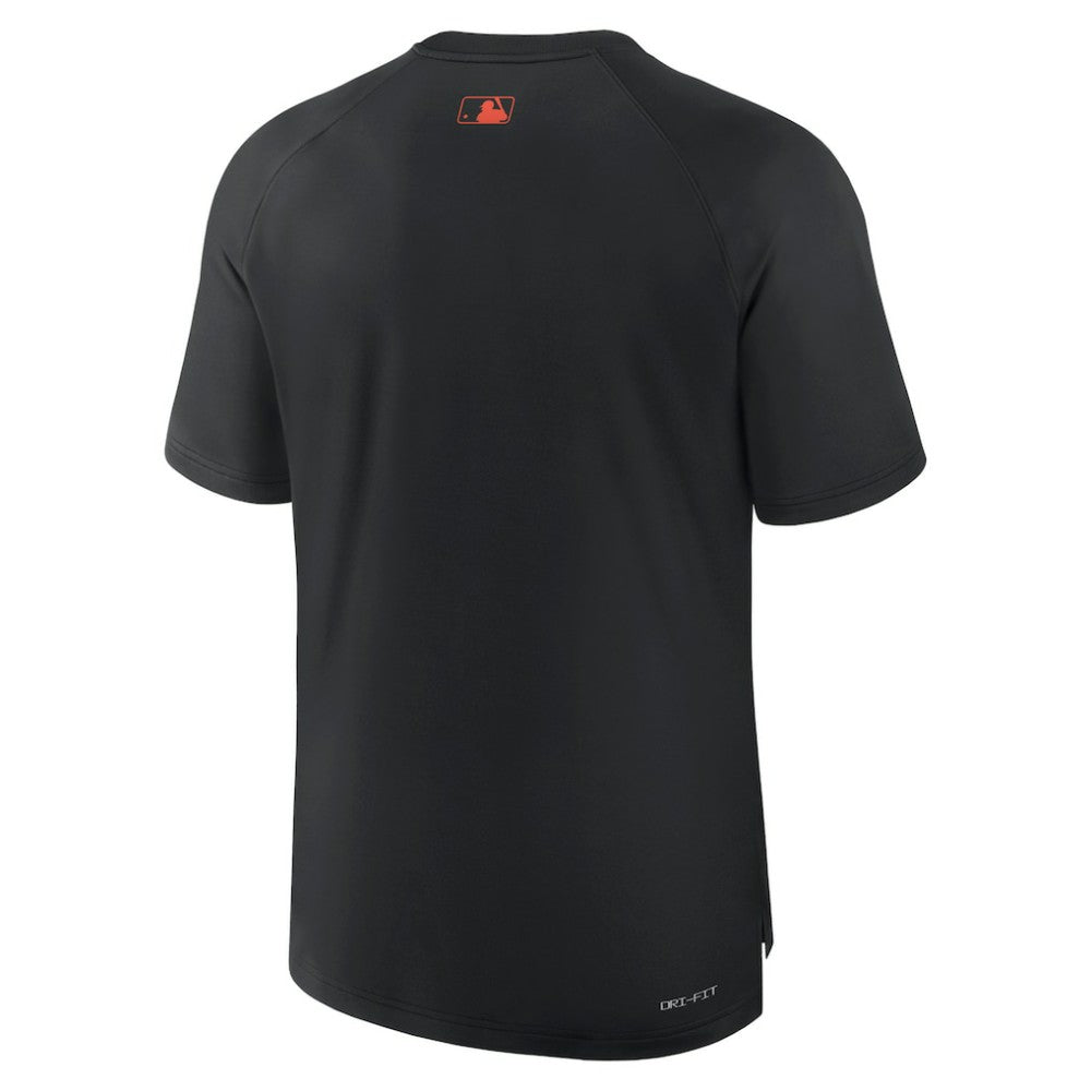 Black San Francisco Giants Nike Authentic Collection Pregame Raglan Performance T-Shirt