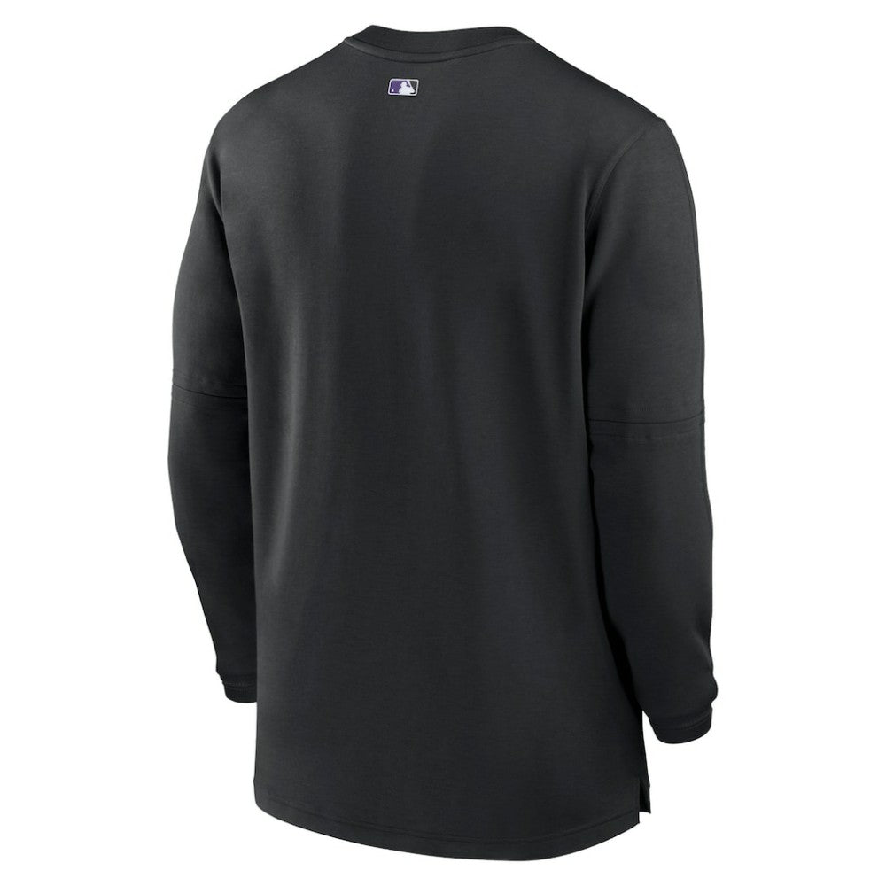Black Colorado Rockies Nike Authentic Collection Game Time Performance Quarter-Zip Top