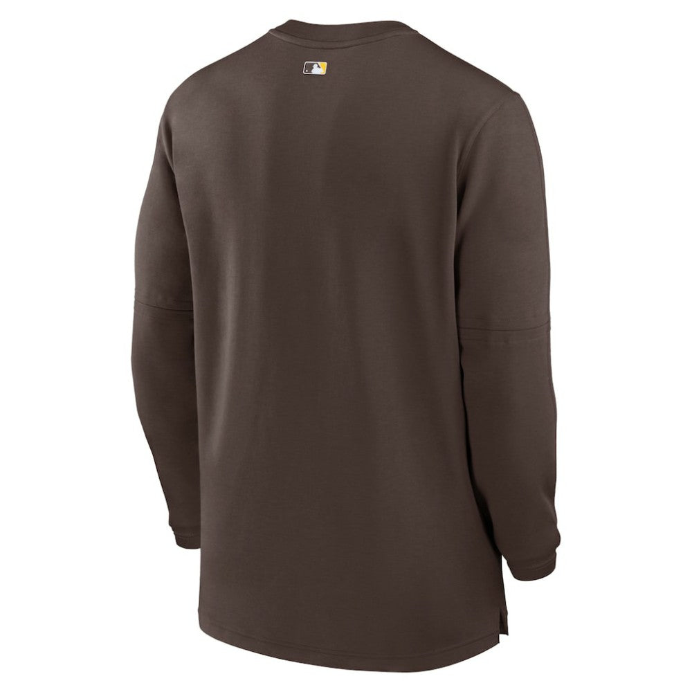 Brown San Diego Padres Nike Authentic Collection Game Time Performance Quarter-Zip Top
