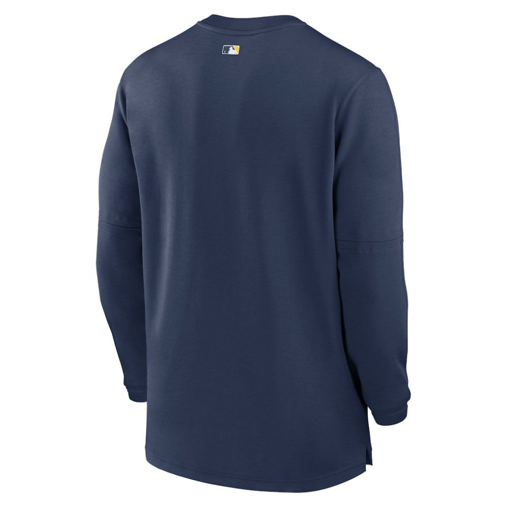 Navy Milwaukee Brewers Nike Authentic Collection Game Time Performance Quarter-Zip Top