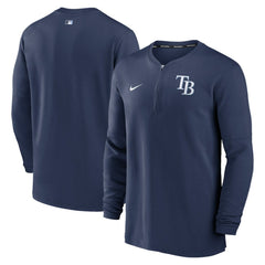 Navy Tampa Bay Rays Nike Authentic Collection Game Time Performance Quarter-Zip Top