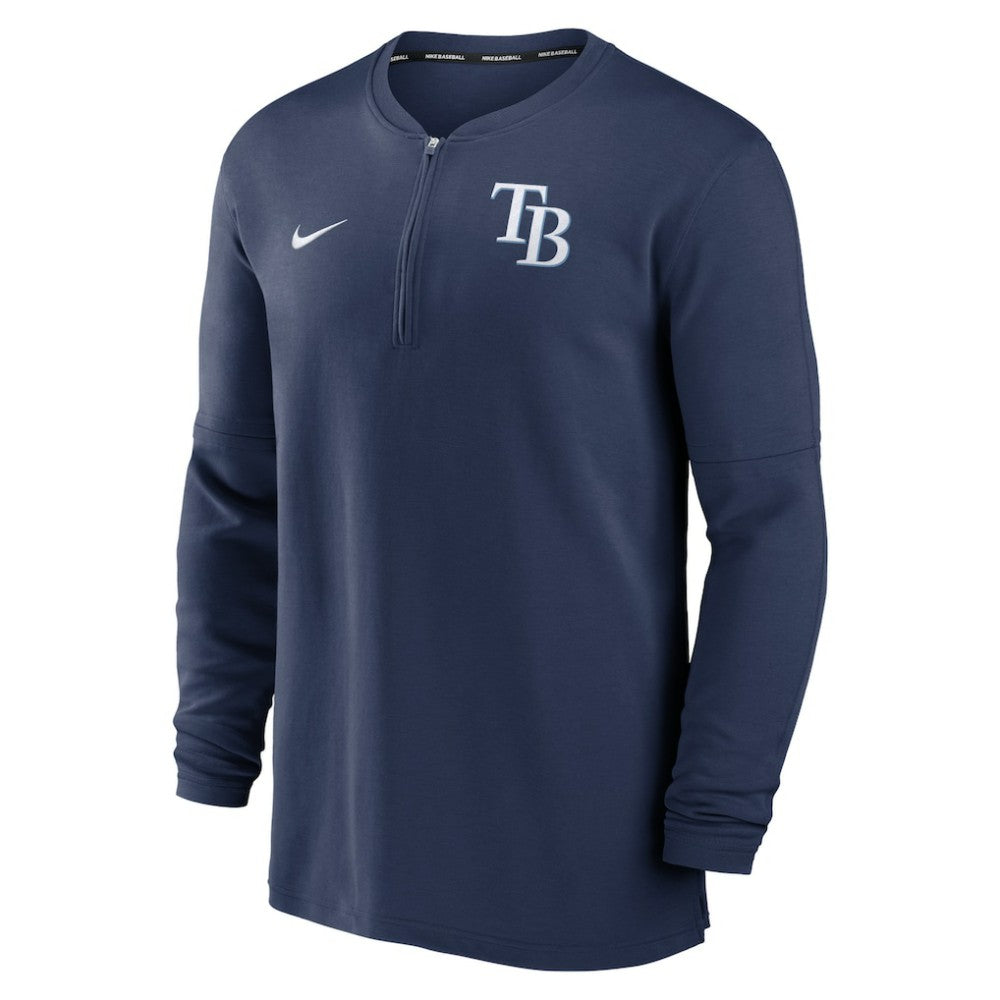 Navy Tampa Bay Rays Nike Authentic Collection Game Time Performance Quarter-Zip Top