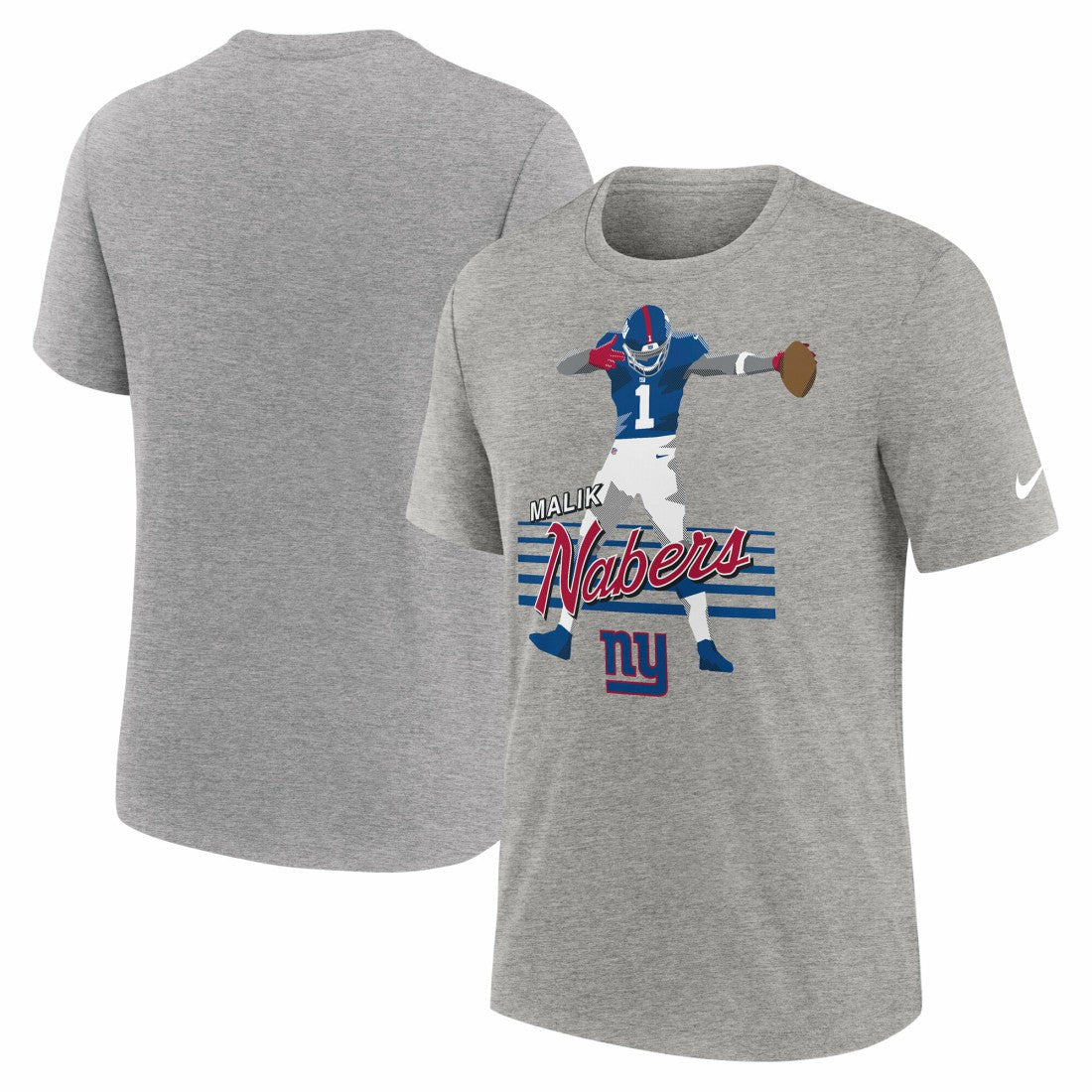 Malik Nabers  Player Graphic T-Shirt - New York Giants T-shirts