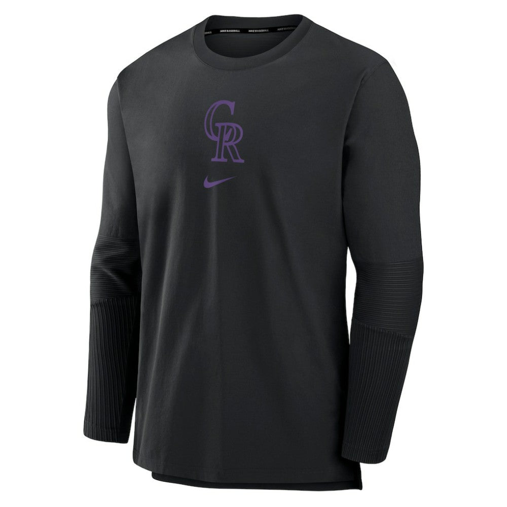 Black Colorado Rockies Nike Authentic Collection Player Dri-FIT Lightweight Pullover