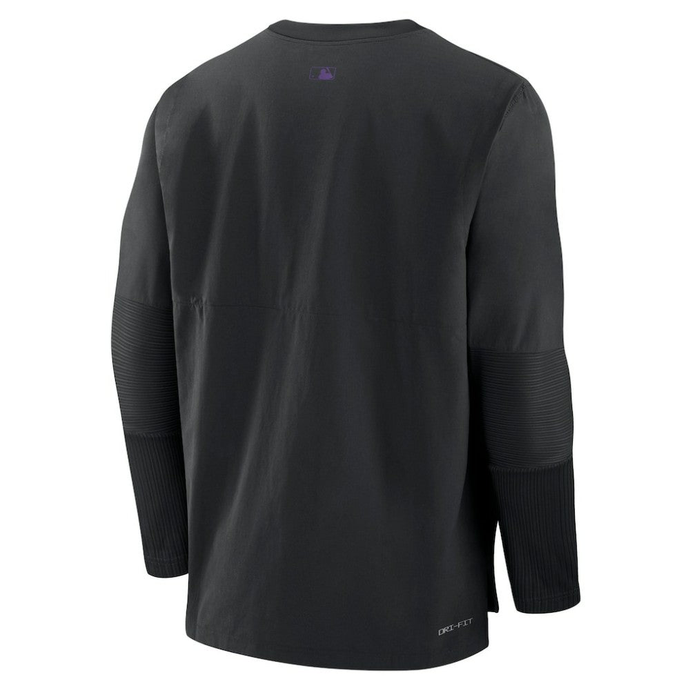 Black Colorado Rockies Nike Authentic Collection Player Dri-FIT Lightweight Pullover