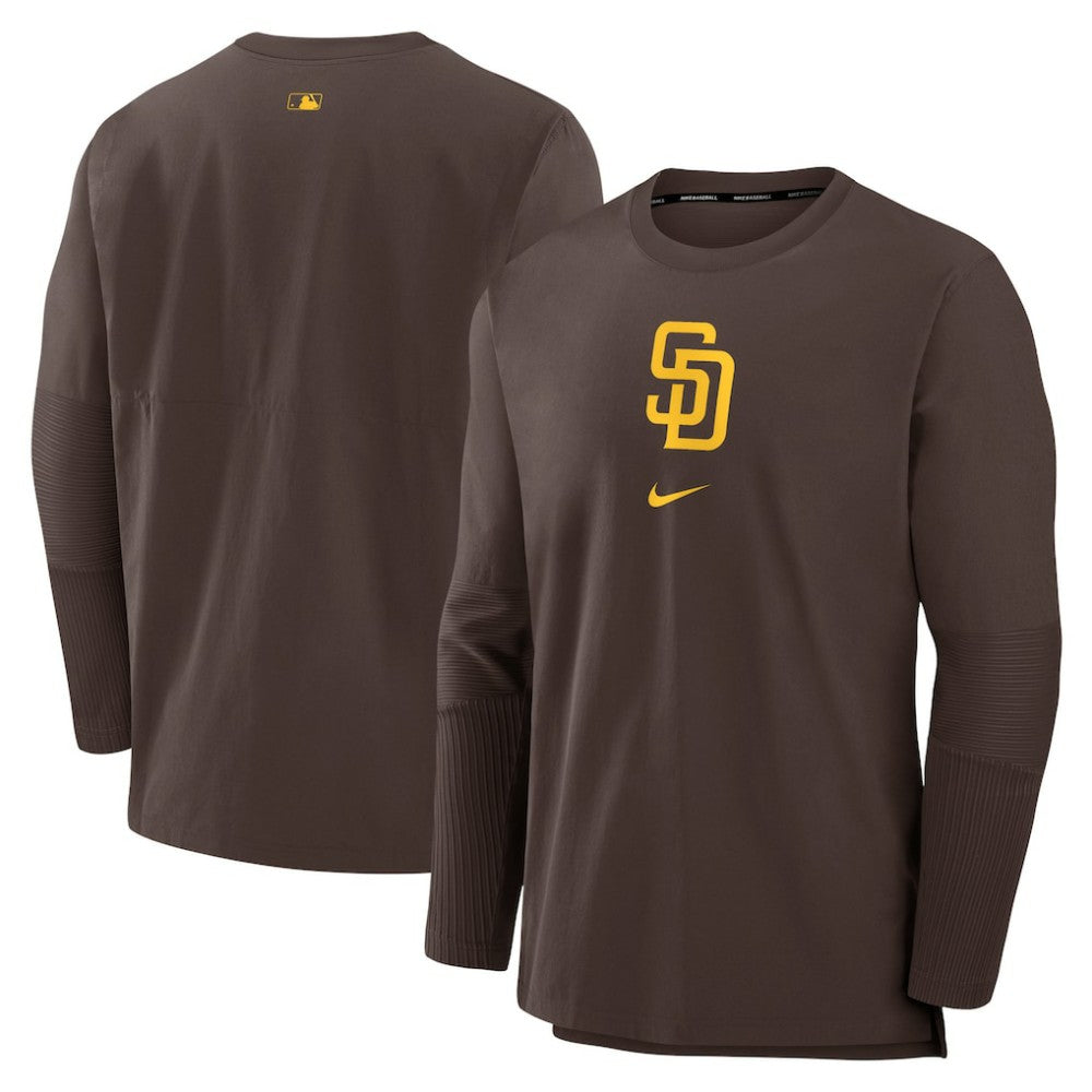 Brown San Diego Padres Nike Authentic Collection Player Dri-FIT Lightweight Pullover