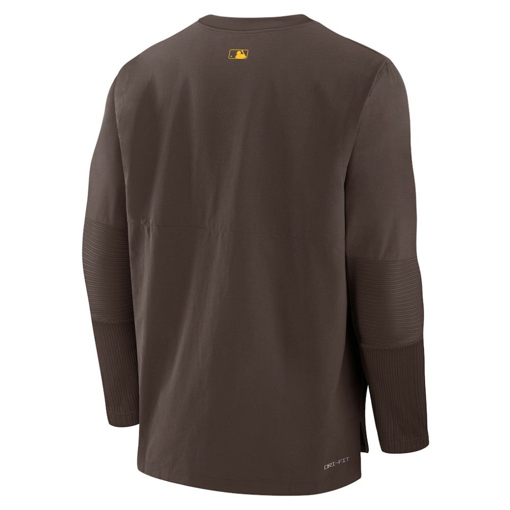 Brown San Diego Padres Nike Authentic Collection Player Dri-FIT Lightweight Pullover