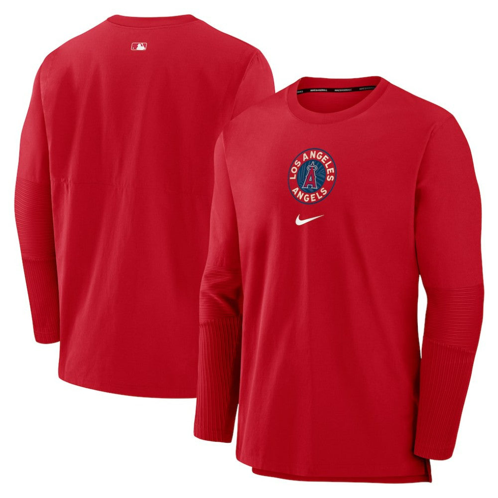 Red Los Angeles Angels Nike Authentic Collection Player Dri-FIT Lightweight Pullover
