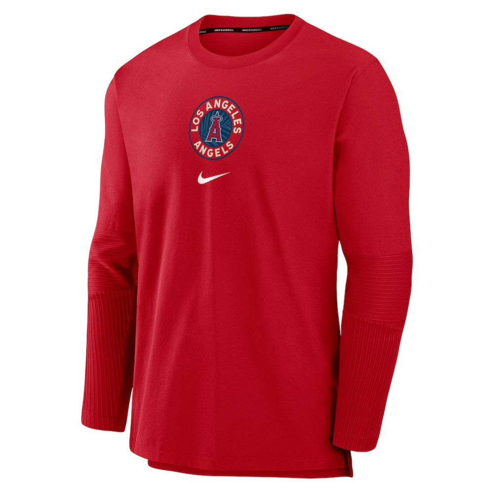 Red Los Angeles Angels Nike Authentic Collection Player Dri-FIT Lightweight Pullover