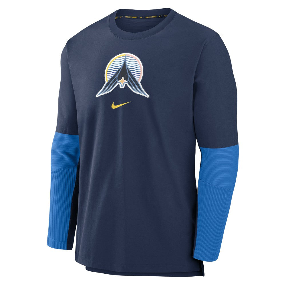 Navy Minnesota Twins Nike Authentic Collection Player Dri-FIT Lightweight Pullover