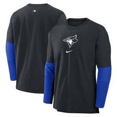 Navy Toronto Blue Jays Nike Authentic Collection Player Dri-FIT Lightweight Pullover