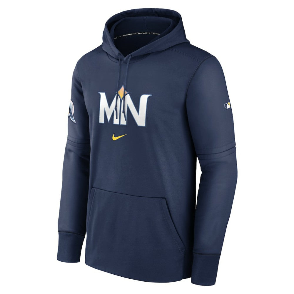 Navy Minnesota Twins Nike 2024 City Connect Authentic Collection Practice Performance Pullover Hoodie