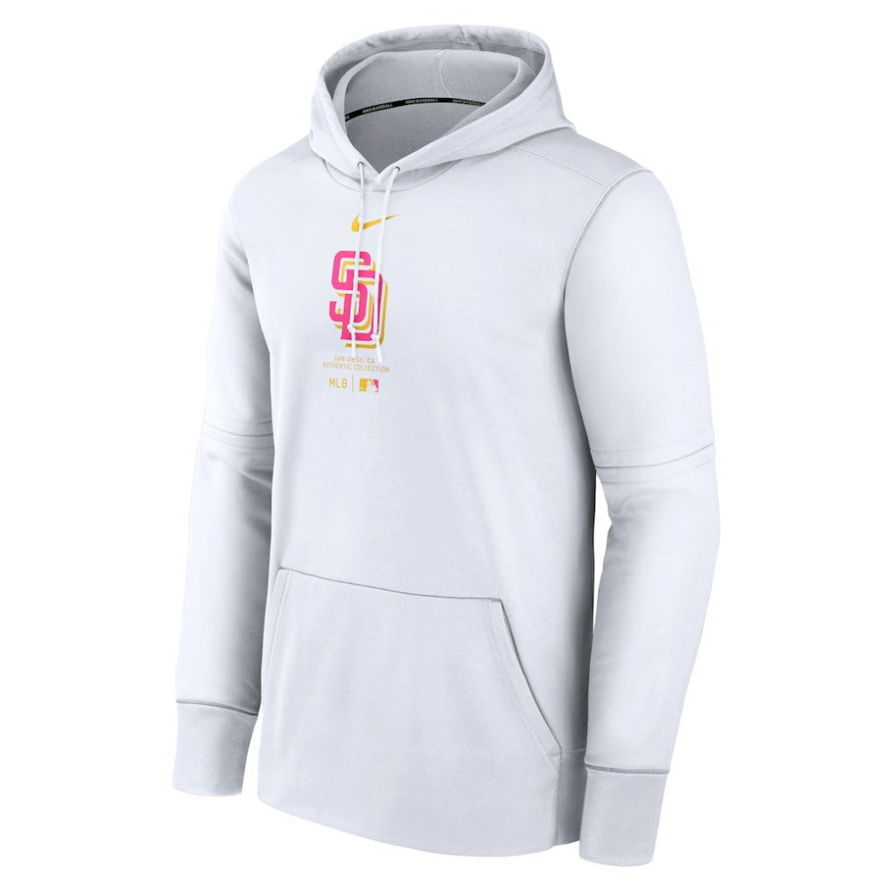 White San Diego Padres Nike Authentic Collection City Connect Practice Performance Pullover Hoodie