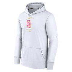 White San Diego Padres Nike Authentic Collection City Connect Practice Performance Pullover Hoodie