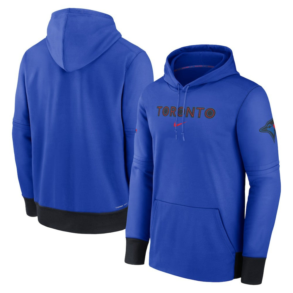 Royal Toronto Blue Jays Nike 2024 City Connect Authentic Collection Practice Performance Pullover Hoodie