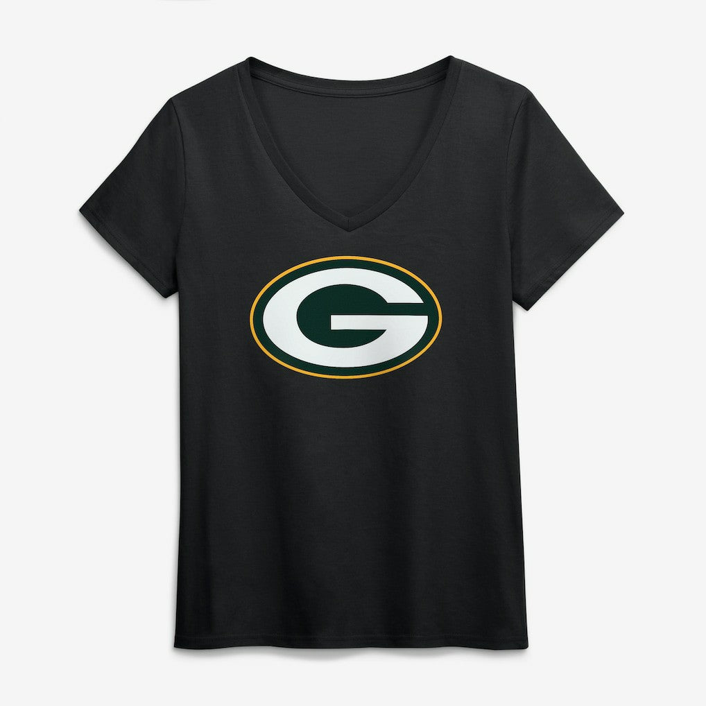 Logo Athletic Women's Primary Logo V-Neck T-Shirt - Green Bay Packers T-shirts