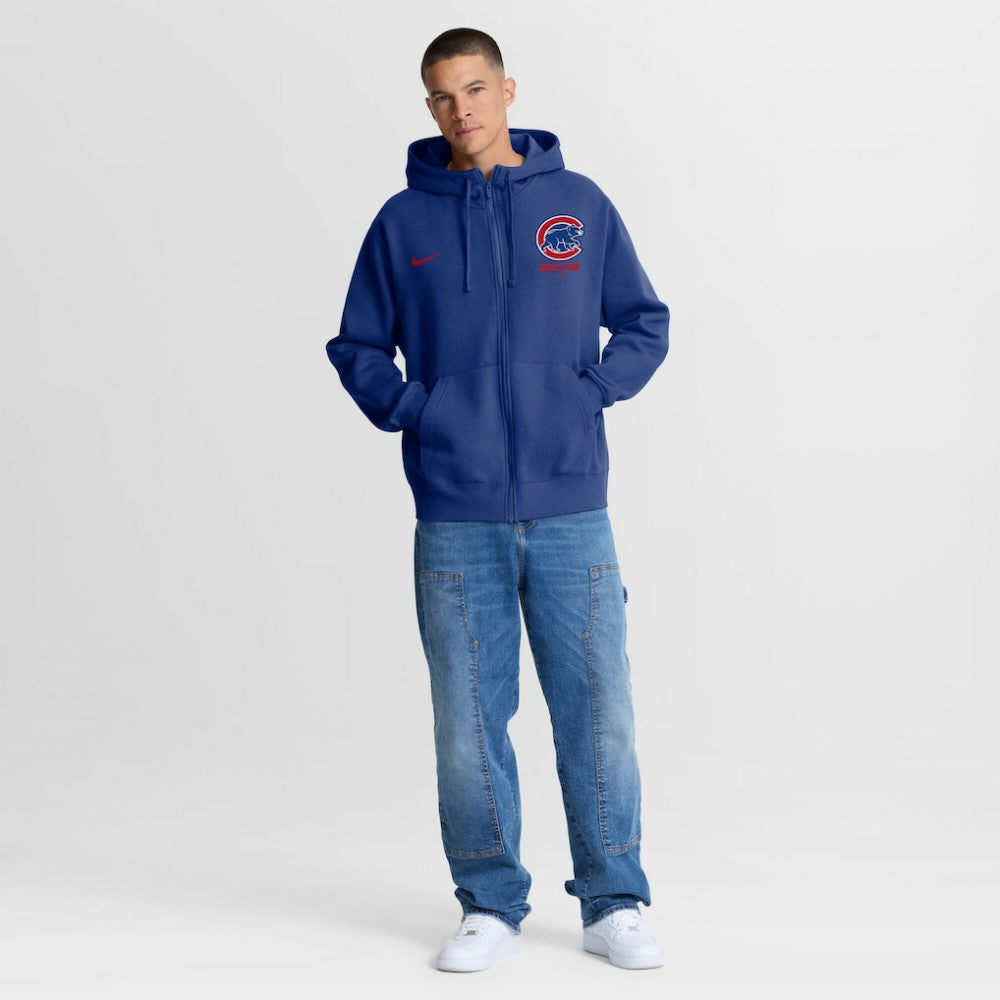 Royal Chicago Cubs Nike Primetime Lockup Full-Zip Hoodie