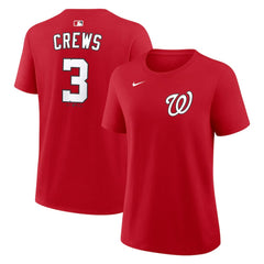 Red Dylan Crews Washington Nationals Nike Women's Name & Number T-Shirt