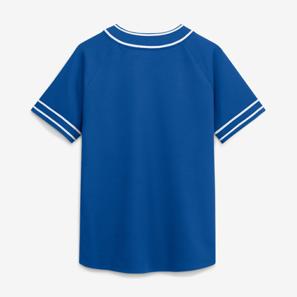 Royal Los Angeles Dodgers Fanatics Women's Diva Race Ahead Raglan V-Neck T-Shirt