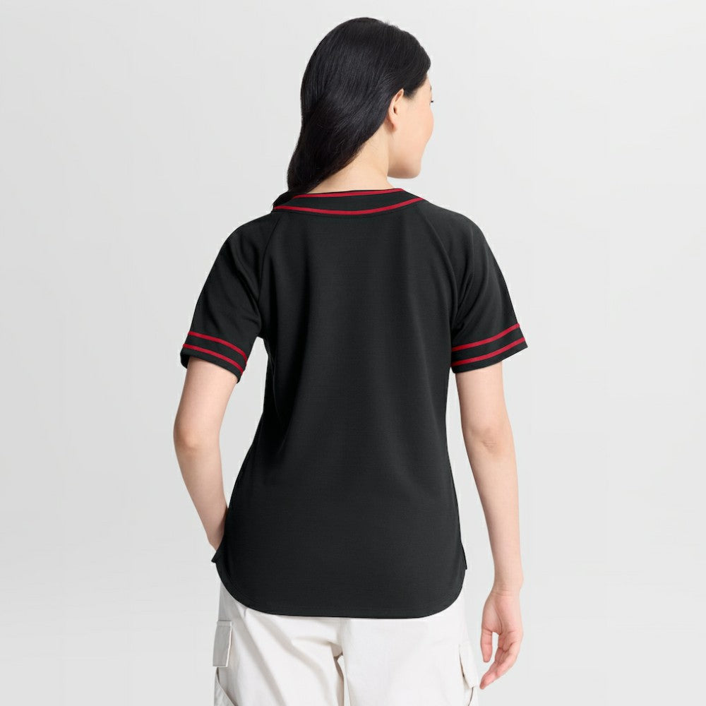 Black Arizona Diamondbacks Fanatics Women's Diva Race Ahead Raglan V-Neck T-Shirt
