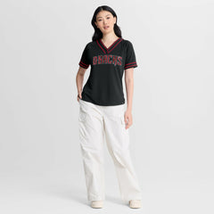 Black Arizona Diamondbacks Fanatics Women's Diva Race Ahead Raglan V-Neck T-Shirt