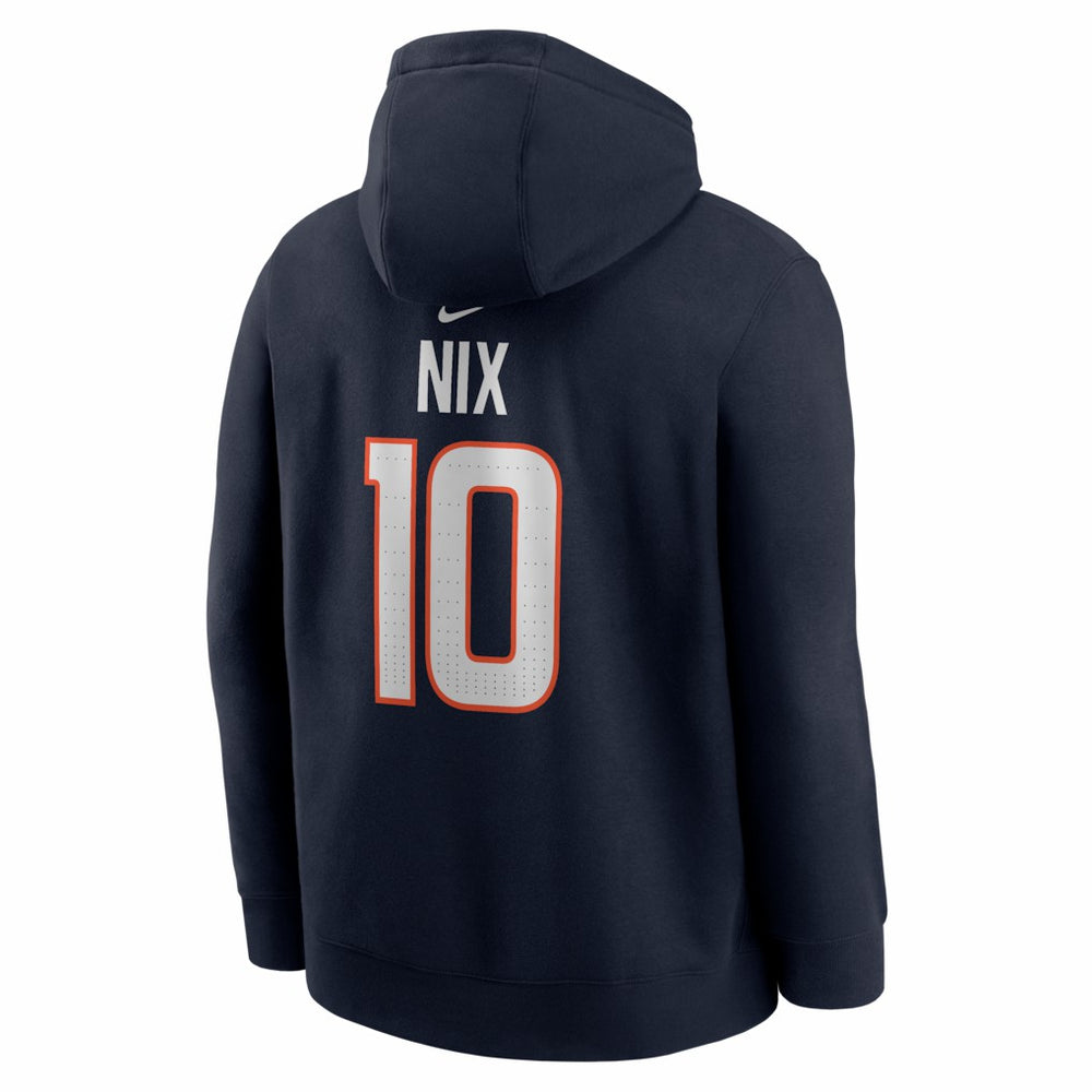 Bo Nix  Name & Number Fleece Hoodie - Denver Broncos Hoodies