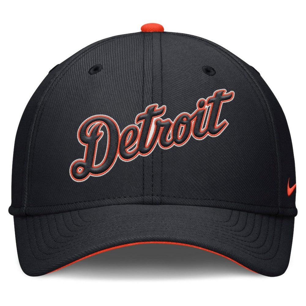 Navy Detroit Tigers Nike Primetime Rise Dri-FIT Flex Hat