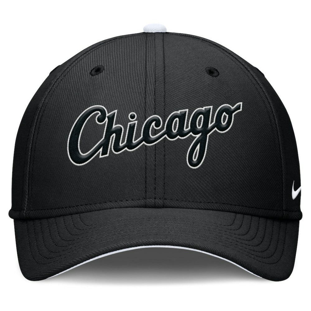 Black Chicago White Sox Nike Primetime Rise Dri-FIT Flex Hat