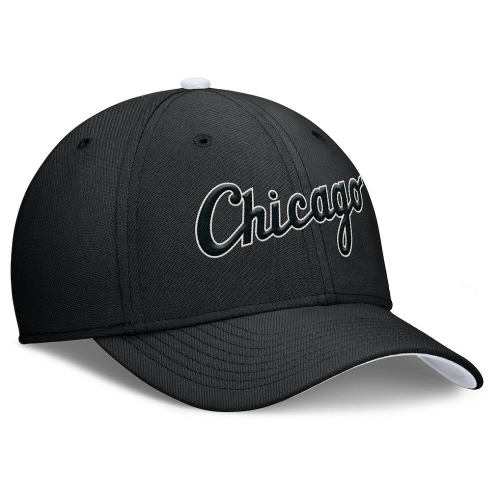 Black Chicago White Sox Nike Primetime Rise Dri-FIT Flex Hat